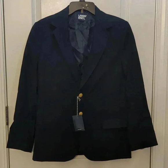 Lands' End School Uniform Hopsack Blazer - Picture 2 of 8